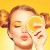 Woman and oranges - benefits and harms