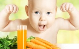 At what age can you give carrot juice to a baby?