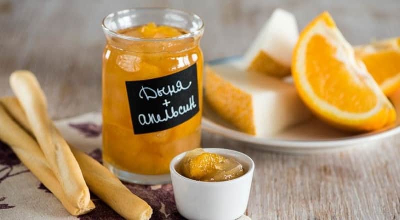How to prepare aromatic and tasty melon and orange jam for the winter