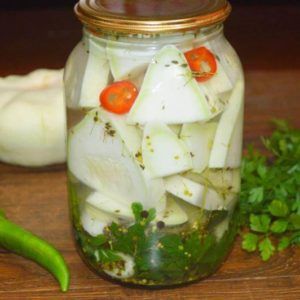 A selection of the top 20 most delicious ways to pickle zucchini in jars for the winter