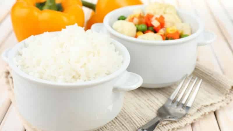 We lose extra pounds easily and without hunger strikes on the Rice Diet