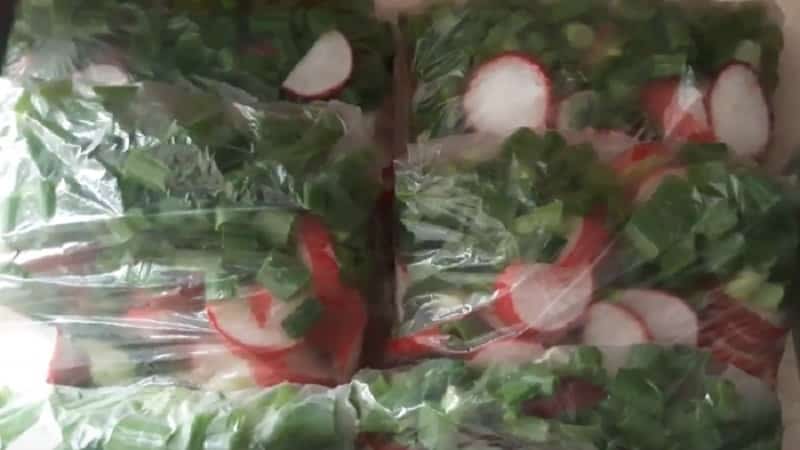 We prepare radishes for the winter by freezing and other methods.