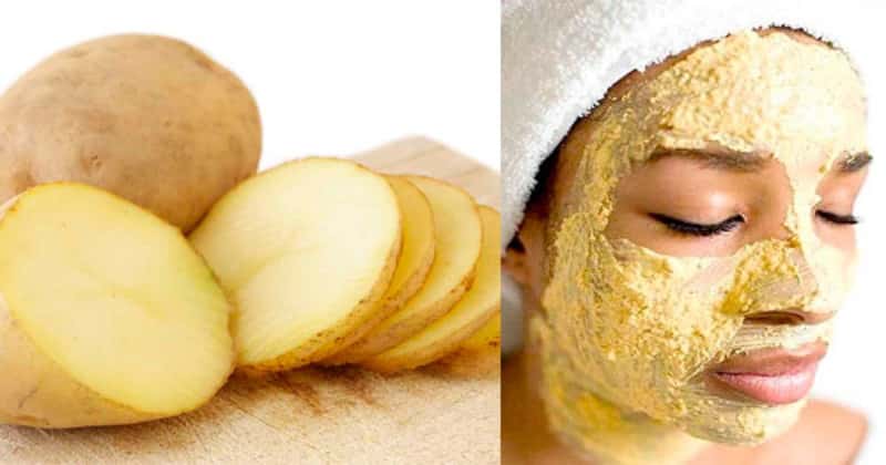 Amazing effect of raw potato face mask