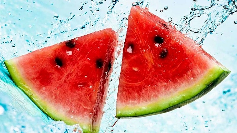 What is the calorie content of watermelon, and how is it beneficial for the human body?