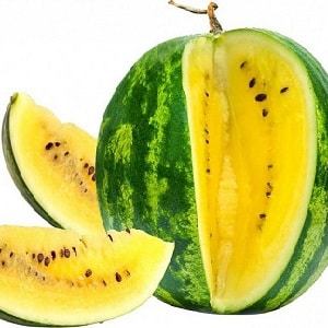 Description and characteristics of yellow watermelons