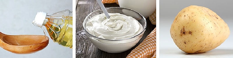 Recipes for making homemade potato face masks against wrinkles