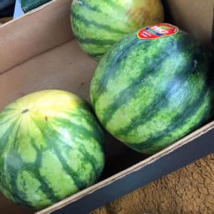 At what temperature and how long can watermelon be stored?