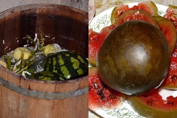 The most delicious recipes for pickling whole watermelons in a barrel for the winter