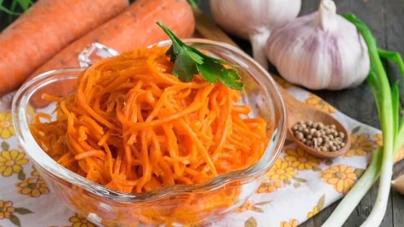 What is the calorie content of Korean carrots and can you eat them while losing weight?