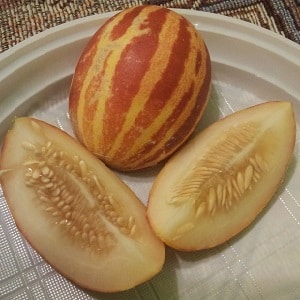 Why is the melon pink inside and is it possible to eat it?