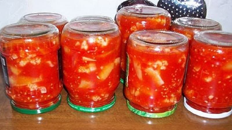 The best recipes for preparing cabbage in tomato juice for the winter without sterilization