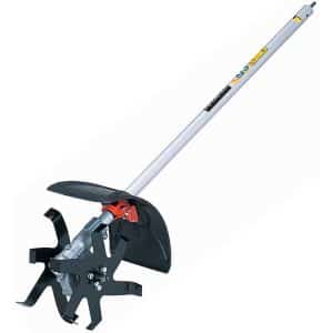 What does the trimmer attachment for weeding potatoes look like and how to use it correctly