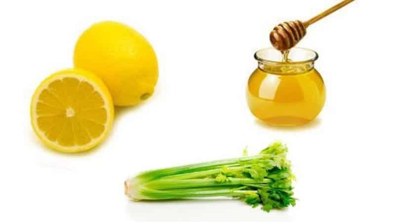 Beneficial properties of a medicinal mixture based on honey, lemon and celery root