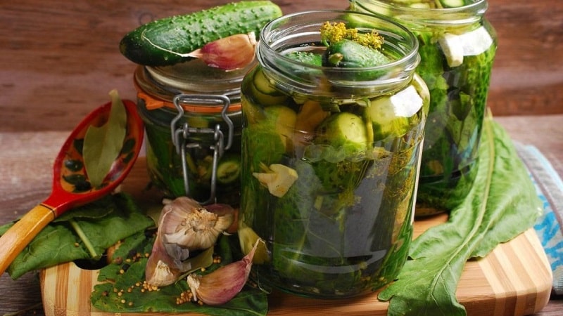 Delicious recipe for the winter: crispy pickled gherkins just like in the store in a 1 liter jar