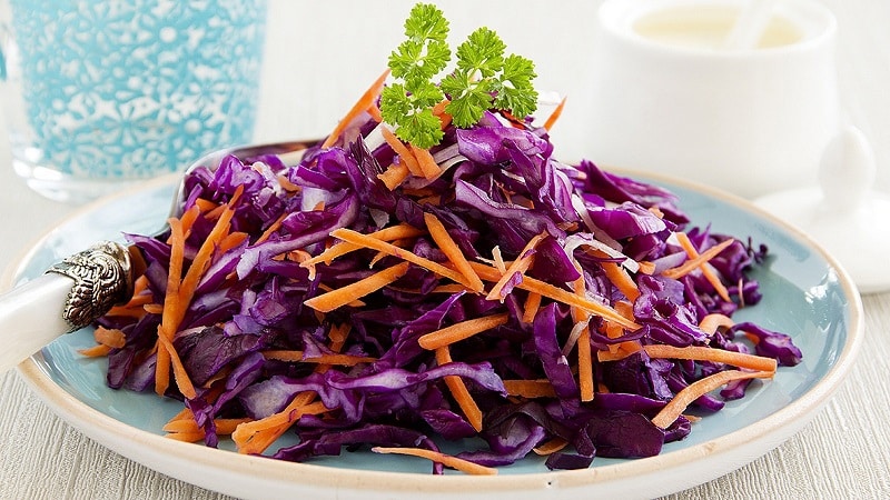 Simple but very tasty recipes for red cabbage, pickled in pieces