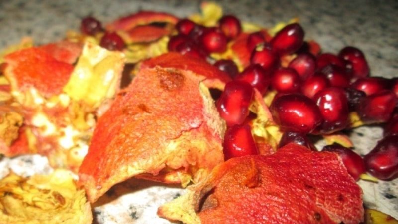 Useful properties of pomegranate peels and ways to use them