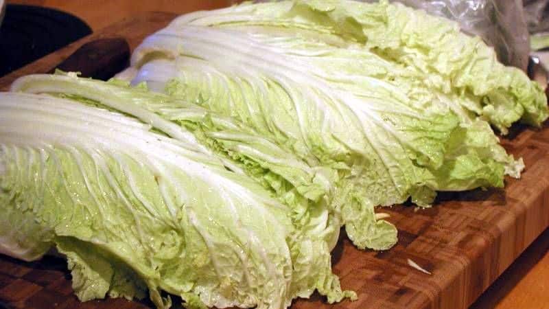 How many calories are in Chinese cabbage and what are its benefits?