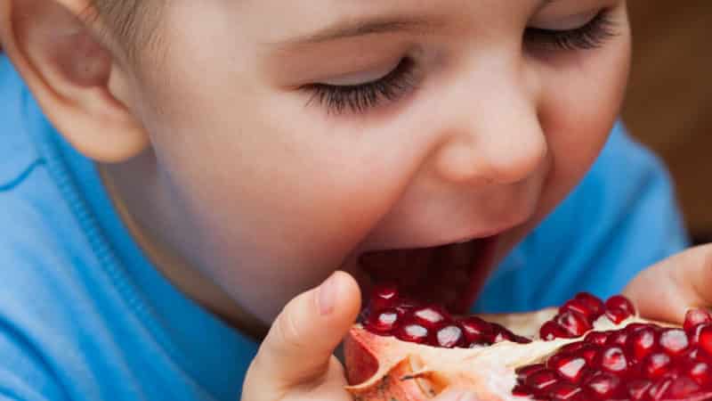 Pomegranate - consumption rates per day, can it be eaten with seeds?