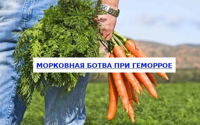 How can you use carrot tops for hemorrhoids and how effective is it?