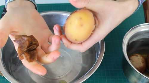 What are potatoes shy about: why do they turn pink when peeled?