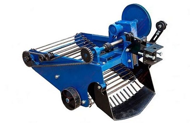 What types of potato diggers are there for a walk-behind tractor and how to make one yourself