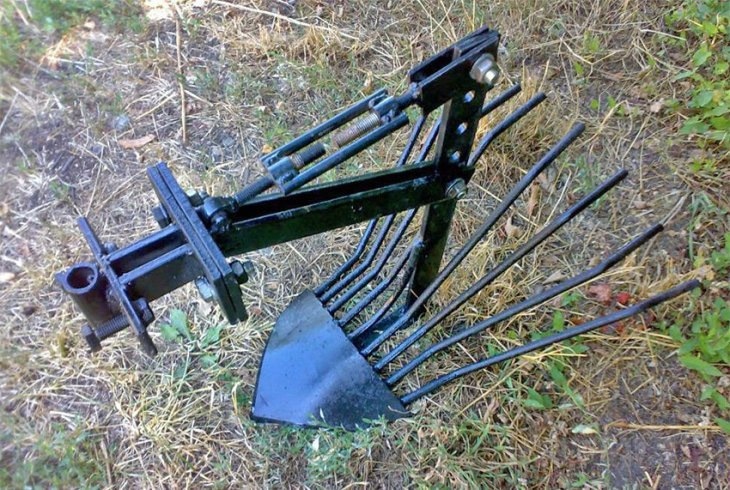 fan potato digger for walk-behind tractor